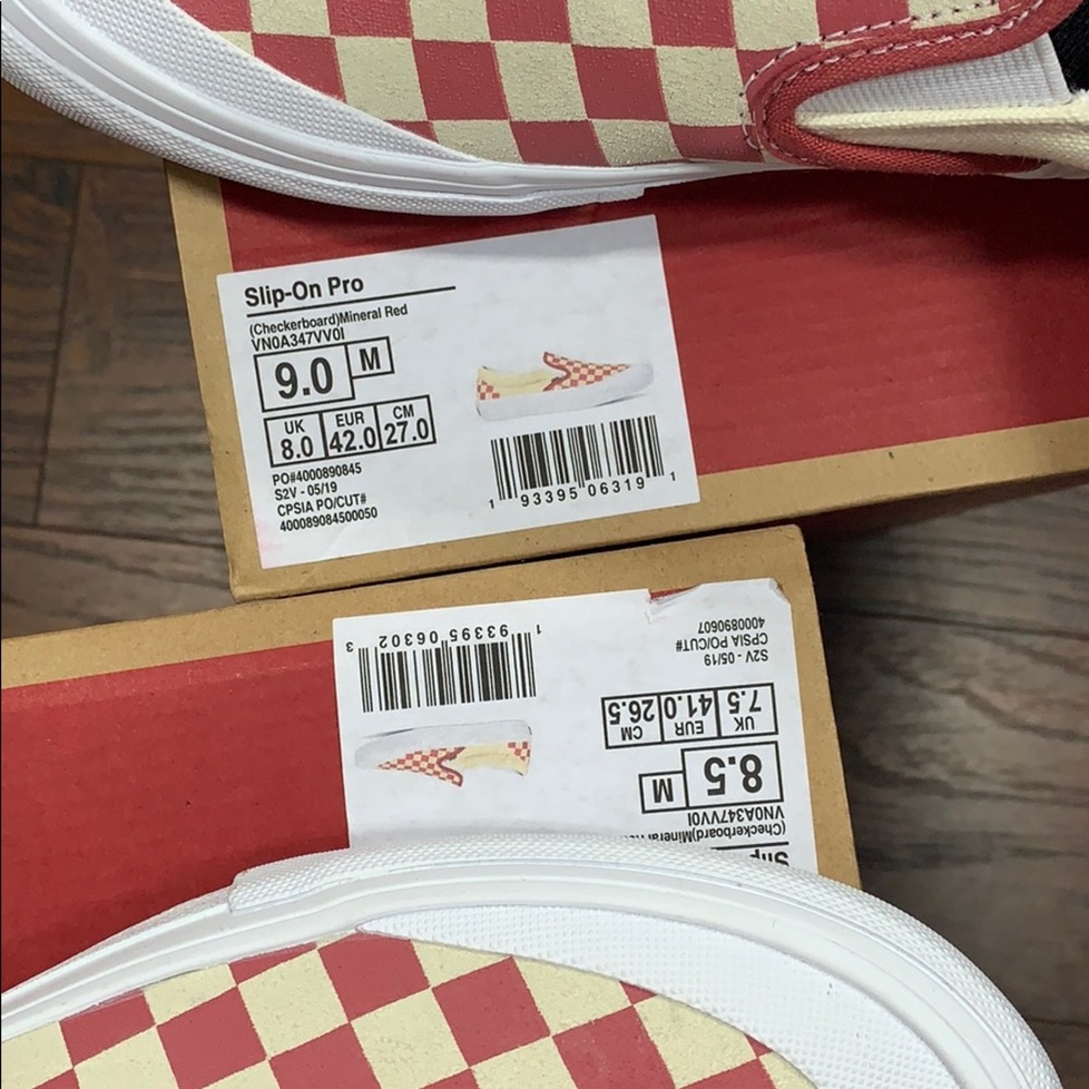 VANS SLIP-ON PRO CHECKERBOARD Mineral Red MEN’S - Picture 16 of 16
